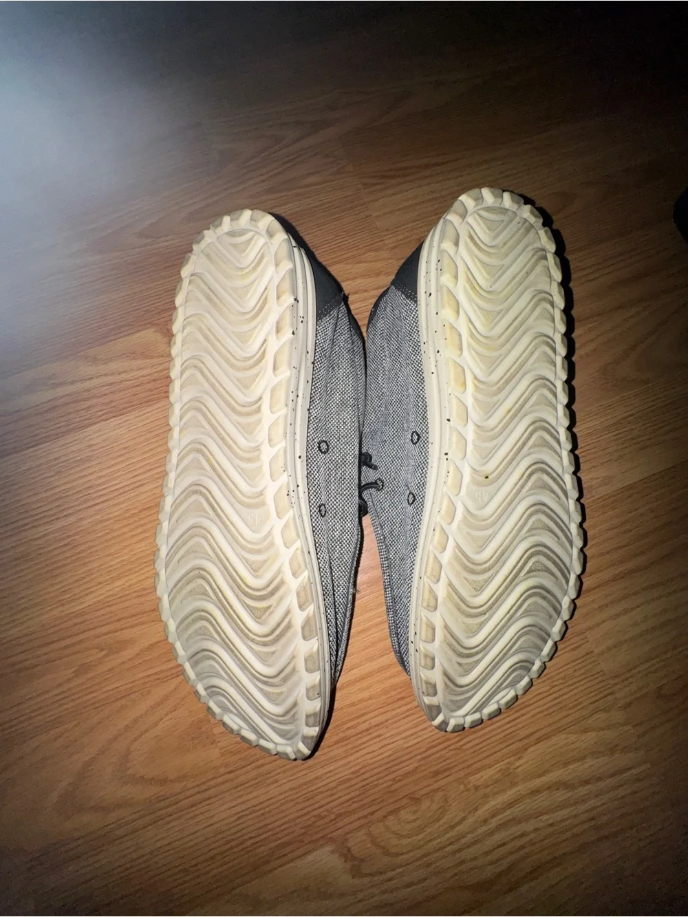 Men's Casual Grey Slip-On Shoes with Zebra Insole